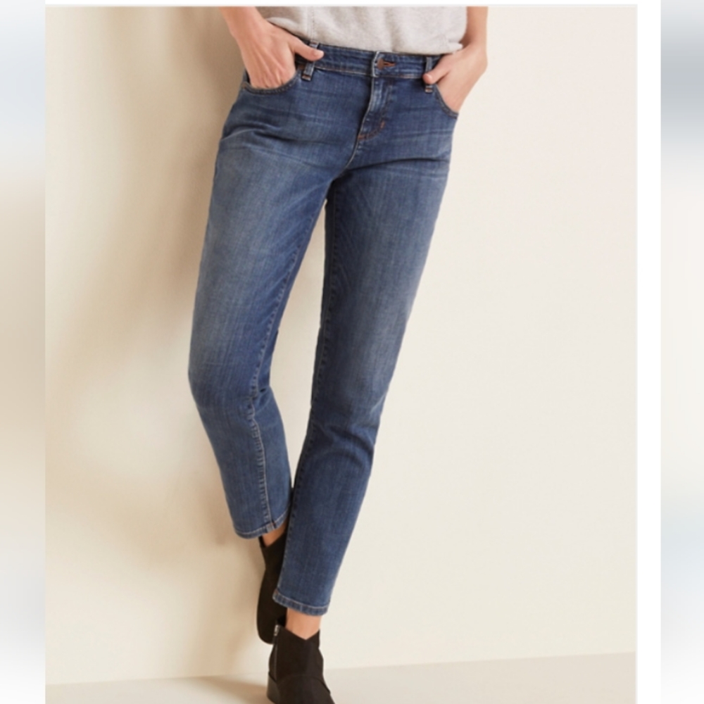 Eileen Fisher Classic 5-Pocket Stretch Straight Leg Jeans